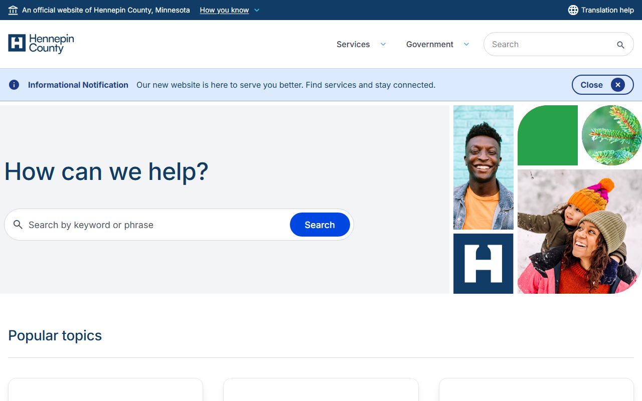 Hennepin County official website for unclaimed money resources