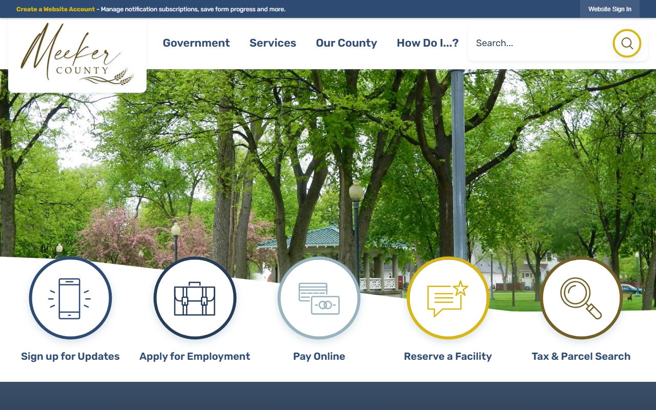 Meeker County official website unclaimed money