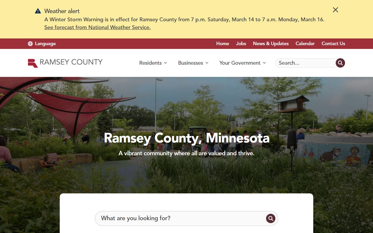 Ramsey County official website for Ramsey County unclaimed money searches